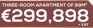 THREE-ROOM APARTMENT OF 89m² €299,898 +VAT