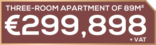 THREE-ROOM APARTMENT OF 89m² €299,898 +VAT