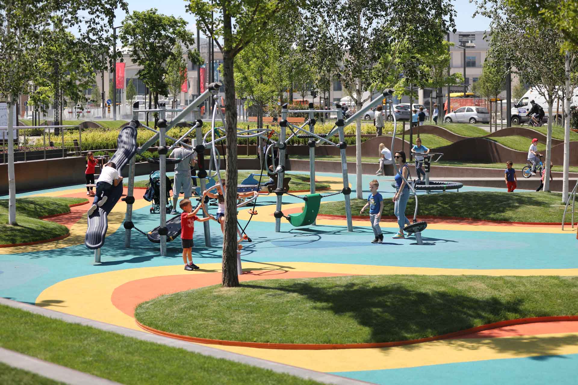 A specially created children's playground in Sava Park.