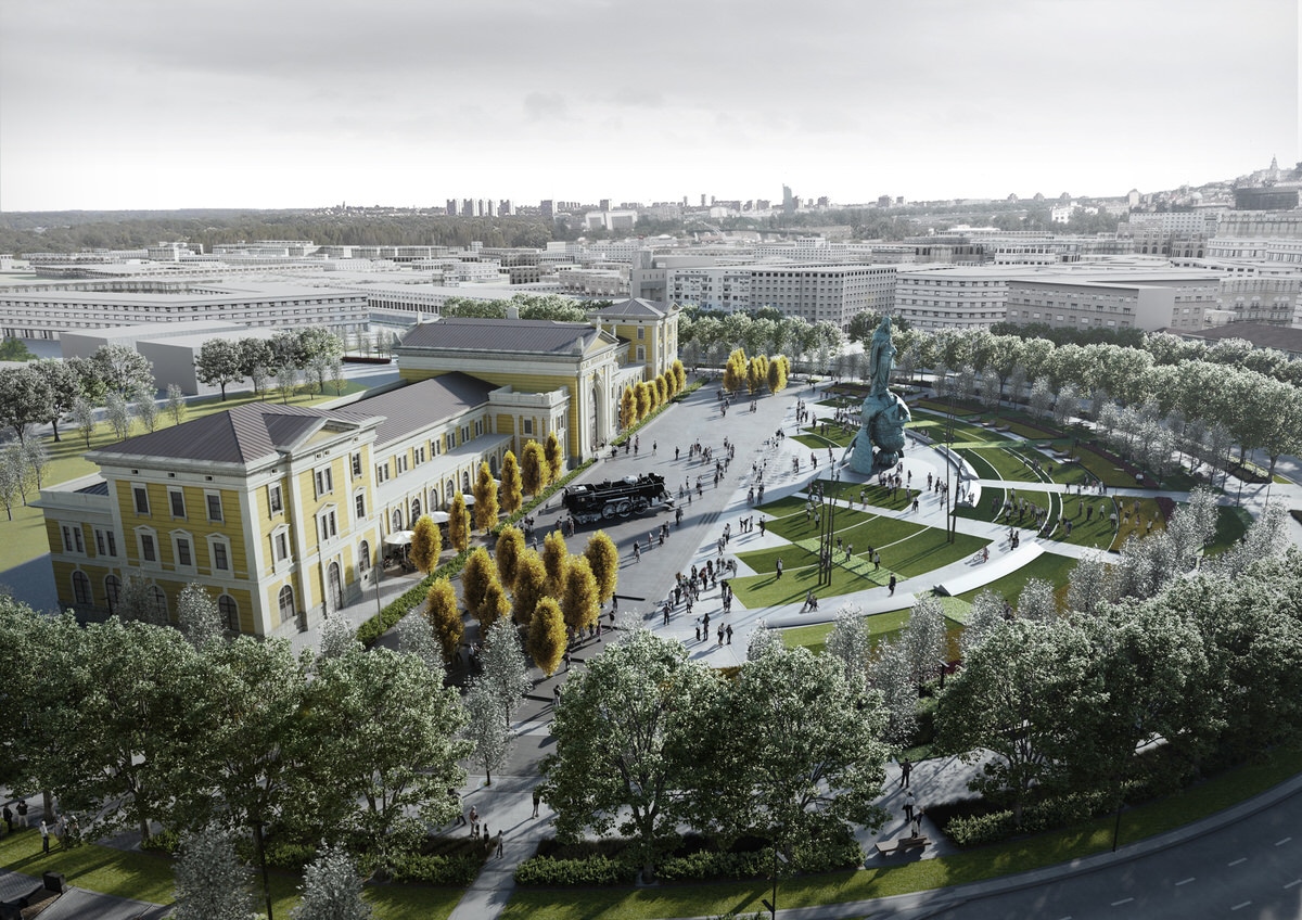 This is how the reconstructed Sava Square will look like: Pedestrian zones and lots of greenery